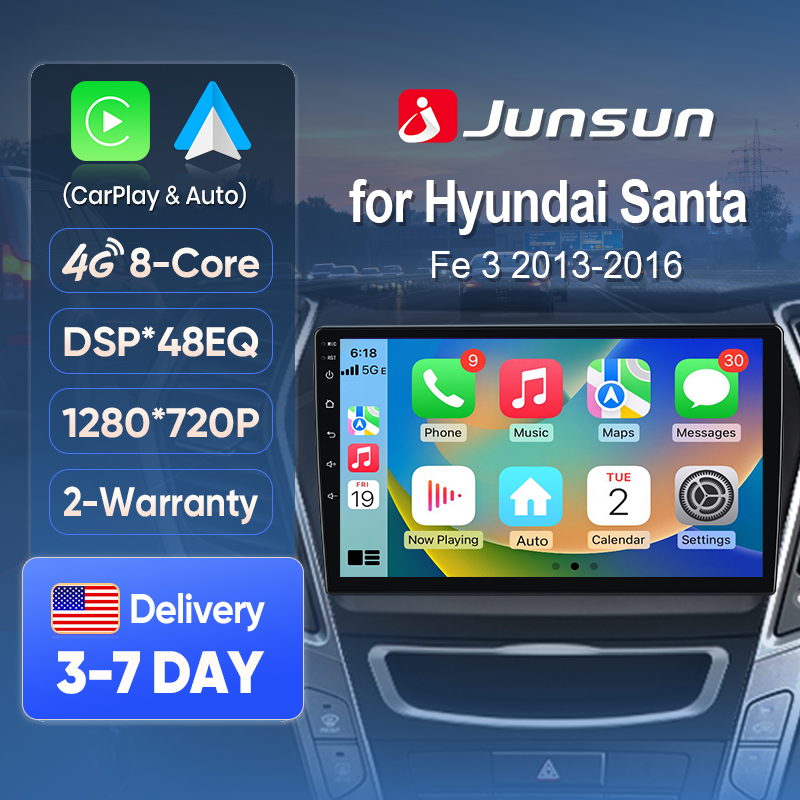 Japanese Lifestyle Hindi - ジュンサンAI音声カーステレオラジオ ワイヤレスCarPlay（Apple、Android Auto対応）ヒュンダイIX45サンタフェ2013-2016用 タッチスクリーンBT GPS