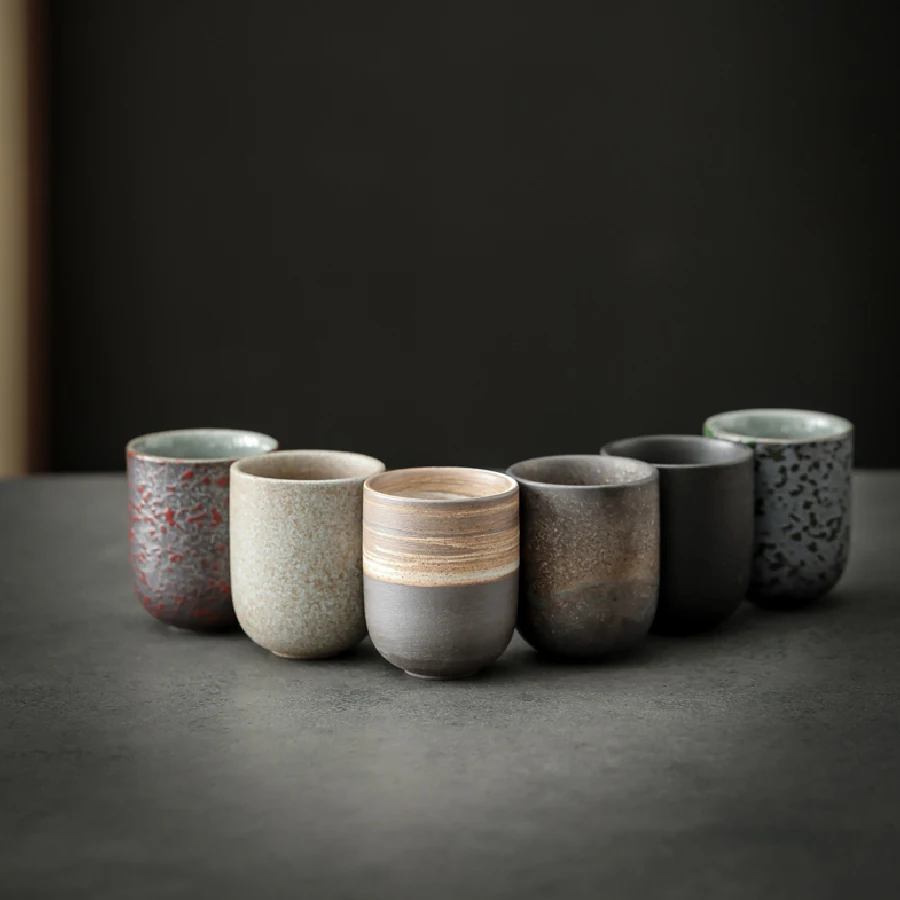 Is Japanese Lifestyle Healthy - 新作ヴィンテージ陶器製カップ、日本の石器磁器製、130ml、お茶、健康志向、カンフー茶、日本酒、コーヒー、ドリンクウェア